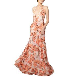 Sau Lee Womens  Calista Dress, Orange